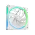 Front view of DeepCool FL12 SE WH 3IN1 Casing Fan with multicolor LED ring and central logo hub.