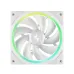 Angled view of DeepCool FL12 SE WH 3IN1 Casing Fan showing RGB gradient ring and nine-blade design.