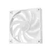 Front unlit view of DeepCool FL14 3 IN 1 ARGB 140mm Case Fan White highlighting clean white blades and central hub design