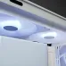 Installed ceiling view of DeepCool FL14 3 IN 1 ARGB 140mm Case Fan White mounted inside PC case showing soft RGB glow through white blades