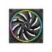 Front view of DeepCool FL14 3 IN 1 ARGB 140mm Case Fan showing vibrant RGB ring and large multi-blade cooling design
