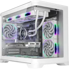1STPLAYER UV6 M-ATX Mid Tower Gaming Casing White