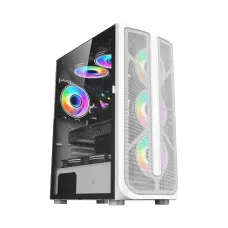 1STPLAYER X4 White Mid Tower RGB Gaming Case