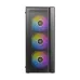 Antec AX65 ARGB Mid Tower Gaming Casing front view showcasing three illuminated ARGB intake fans