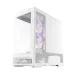 Antec C2M ARGB Mini Tower Gaming Casing angled front view with panoramic glass panels and ARGB fans