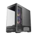 Antec C2M ARGB Mini Tower Gaming Casing angled front view with panoramic glass panels and ARGB fans
