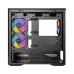 Antec C2M ARGB Mini Tower Gaming Casing side interior view with ARGB fans and component mounting space