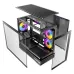 Antec C2M ARGB Mini Tower Gaming Casing exploded view showcasing panoramic panels and internal component layout