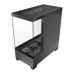 Antec C6 WOOD ATX Mid Tower Gaming Casing angled front view with panoramic glass panels and wood-accent design
