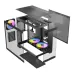 Exploded view of Antec C8 ARGB Constellation Series Casing showing modular parts, RGB fans, and tempered glass panels.