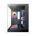 Side view of Antec CX M3 ARGB Casing with tempered glass panel revealing RGB fans and expansion card slots.