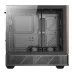 Side view of Antec P30 AIR Casing interior through tempered glass panel showing mounts and cable cutouts.