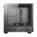 Side view of Antec P30 ARGB Casing interior through tempered glass panel showing mounts and cable cutouts.