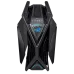 Front view of the Asus ROG Hyperion GR701 BTF Edition Casing, showing angular grille, blue-lit ROG logo, and top I/O ports.
