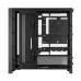 Corsair 4000D Airflow Mid-Tower PC case, interior view showing cable management options.