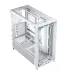 Corsair 4000D Airflow Mid-Tower PC case in white, showcasing its internal structure and ample space.