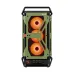Warthog RS gaming PC case front view with dual RGB fans, USB ports, and rugged design