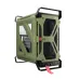 Warthog RS gaming PC case in green, rear view with mesh panels and durable frame