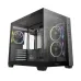 DeepCool CG330 3F gaming case with tempered glass panels and RGB fans front and rear.