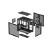 Exploded view of Deepcool CG530 4F Mid Tower ATX Gaming Casing showing panel layout, internal frame, and component structure arrangement
