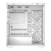 DeepCool CG580 4F V2 WH aming case interior with three vertical fans and rear exhaust fan