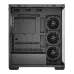 DeepCool CG580 4F V2 gaming case interior with three vertical fans and rear exhaust fan