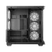 Interior view of DeepCool CG590U 5F Casing showing three front fans, rear fans, and spacious motherboard mounts.