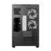 Rear view of DeepCool CG590U 5F Casing with hexagonal mesh ventilation, expansion slots, and PSU mount.