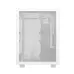 Side profile view of DeepCool CH260 WOOD WH Casing showing mesh grid panel and minimalist rectangular design.