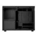 Internal view of the Gamdias ATHENA M4M Micro-ATX case, showing motherboard tray, power supply shroud, and cable cutouts.