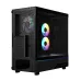 Side panel view of Gamdias ATLAS M5 CG ARGB Casing showing RGB fans and perforated rear ventilation.