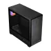 Side glass view of Gamdias AURA GC105 Casing with rear RGB fan and spacious interior layout.