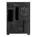Rear view of Gamdias AURA GC107 ELITE Casing with exhaust fan, expansion slots, and PSU mount.