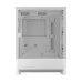 Interior view of Gamdias AURA GC15 WH ARGB Casing with spacious layout, cable cutouts, and four installed fans.