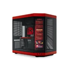 Hyte Y70 Touch Modern Aesthetic ATX Gaming Casing Red With 14.1" 4K Touch Display