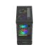 Side view of MaxGreen Curve Arylic 312 Casing with multiple RGB fans visible through transparent panel.