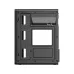 Right side internal layout of black MaxGreen Entice G1 Pro casing showing cable management cutouts and CPU backplate opening.