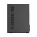 Isometric front-left view of black MaxGreen Entice G4 Pro casing showcasing diagonal textured front panel and side panel vents.