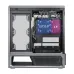 Interior view of MSI MPG VIXTA 300R PZ Casing highlighting 2.5″ and 3.5″ drive mounting bays with labeled sections.