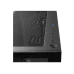 Close-up of the black MSI PAG PANO M110A PC case's top panel with I/O ports and power button.