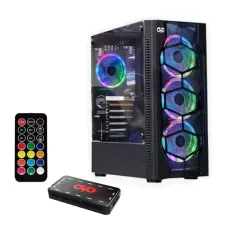 OVO E-335D ARGB Mid-Tower Gaming Case with ARGB Remote Controller