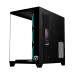 Side view of PC Power ICEBERG V3 Casing with mesh front panel and PC Pumpkin logo illuminated by RGB fans.