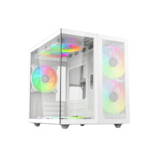 Revenger DUO Dynamic Mini Tower Full-View Micro-ATX ARGB Casing White
