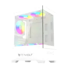 T-Wolf Ice Cooler X5 ARGB  M-ATX Mid Tower Gaming Casing White