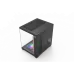 Top angled view of T-Wolf Mystery Box NV X5 Infinity ARGB M-ATX Mid Tower Gaming Casing highlighting mesh panel and compact cube design