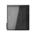 Side view of the T-Wolf NEOPULSE X3 Casing showing tempered glass panel and vertical RGB strips on black mid-tower frame.