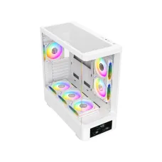 T-Wolf Spector ARGB Curved ATX Gaming Casing with Display White