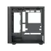Interior view of the black Xigmatek Osiris PC case, showing the reverse side's drive mounts and SSD plate.