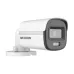 Angled view of the white Hikvision DS-2CE10DF0T-LPFS/S bullet camera on its mount, showing the lens and black faceplate.
