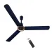 Front view of Atomberg Studio Nexus Smart Ceiling Fan with three sleek blades, metallic accent motor, and remote control.